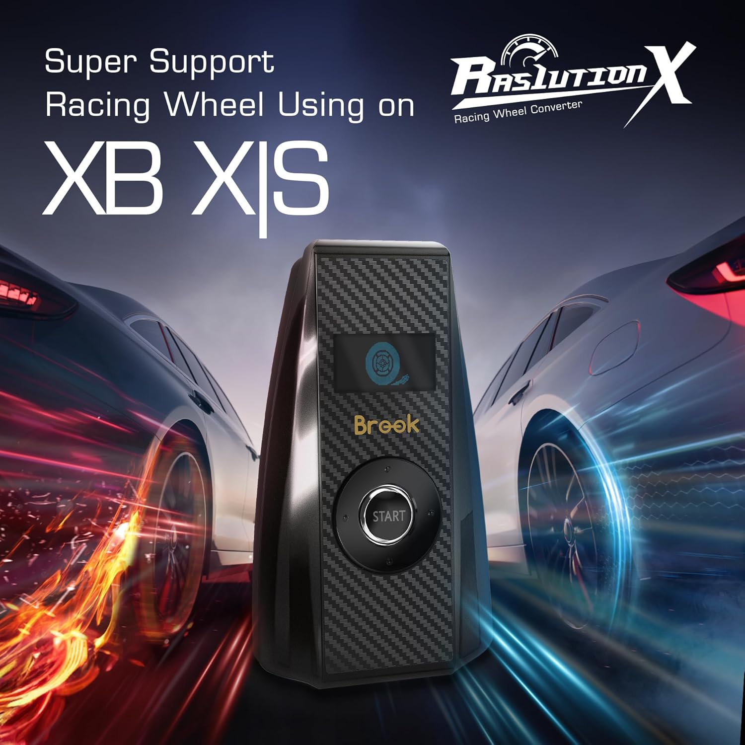 Brook Gaming - Ras1Ution X Sim-Racing Signal Converter - Black - 12.7 X 8.6 X 3.1 Cm