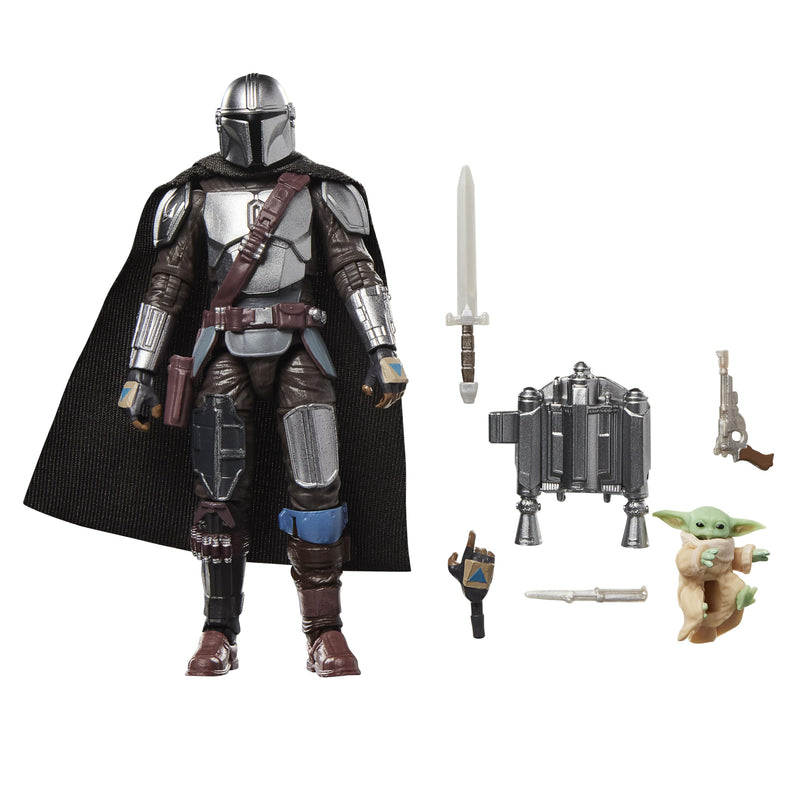 Star Wars The Vintage Collection, Figurine de Collection Deluxe Mandalorien et Grogu à l'échelle 9,5 cm, The Mandalorian & Grogu