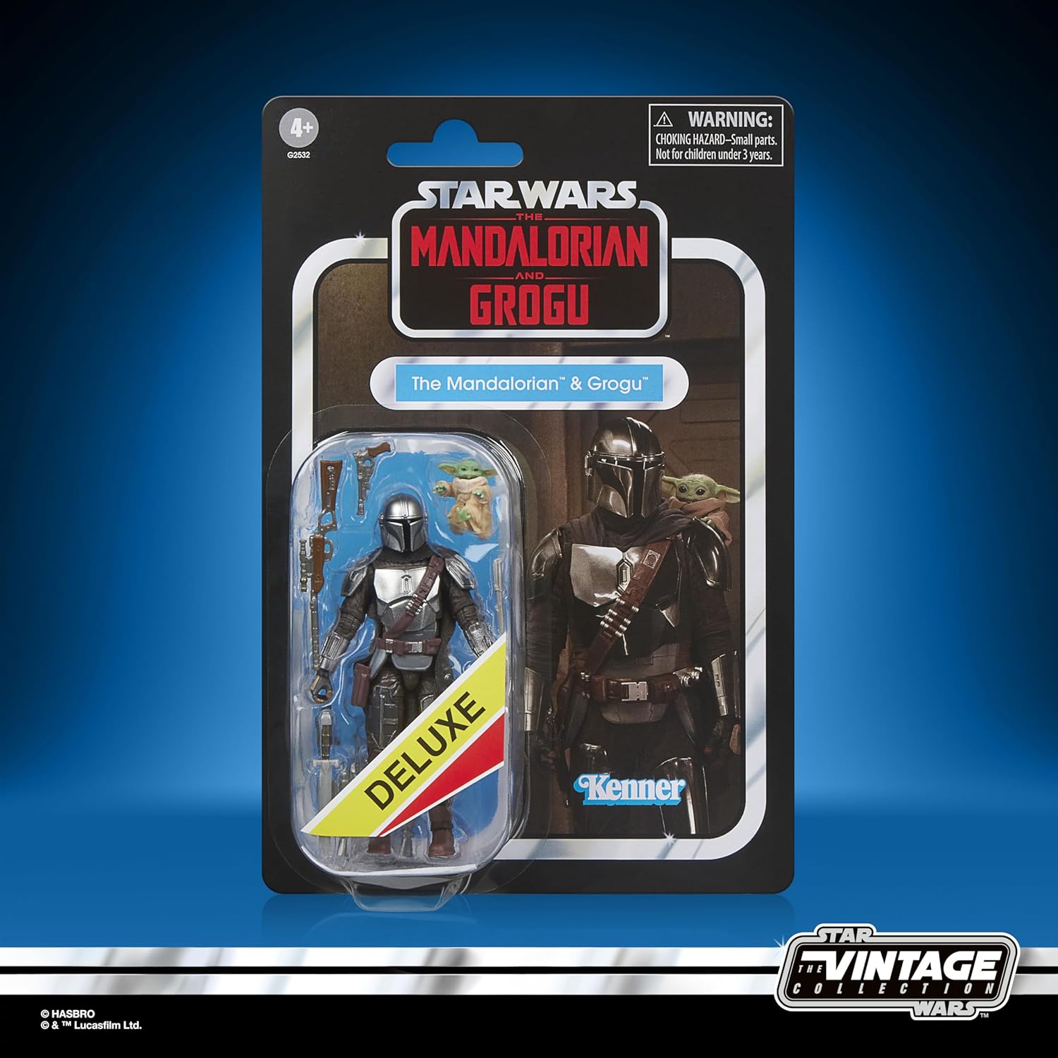 Star Wars The Vintage Collection The Mandalorian & Grogu, The Mandalorian & Grogu Deluxe 9.5-cm Collectible Action Figure