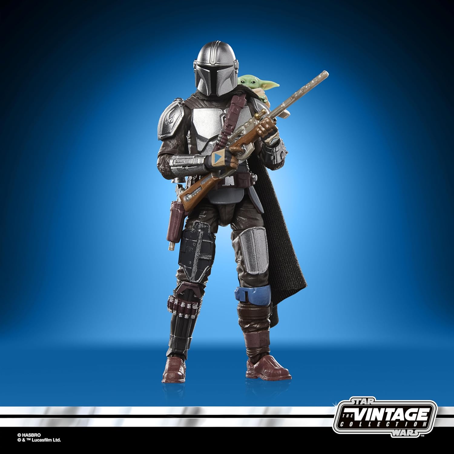 Star Wars The Vintage Collection The Mandalorian & Grogu, The Mandalorian & Grogu Deluxe 9.5-cm Collectible Action Figure