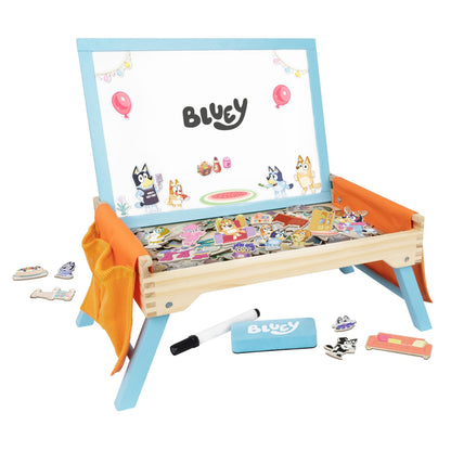 Bluey 102D Creation Station - 2-in-1 Magnetic Whiteboard & Lap Tray for Kids 3+, Colouring Sheets & Foldable Legs, Educational Drawing Desk, Art & Craft Activity Table, Develop Hand Eye Co-ordination