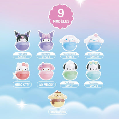 Hello Kitty Mini Figure Blind Bag – 1 Random Figure Included (4cm Ice Cream Series), Collect 1 of 9 Cute Frozen Candy-Style Characters, Sanrio Surprise Toy for Fans & Collectors