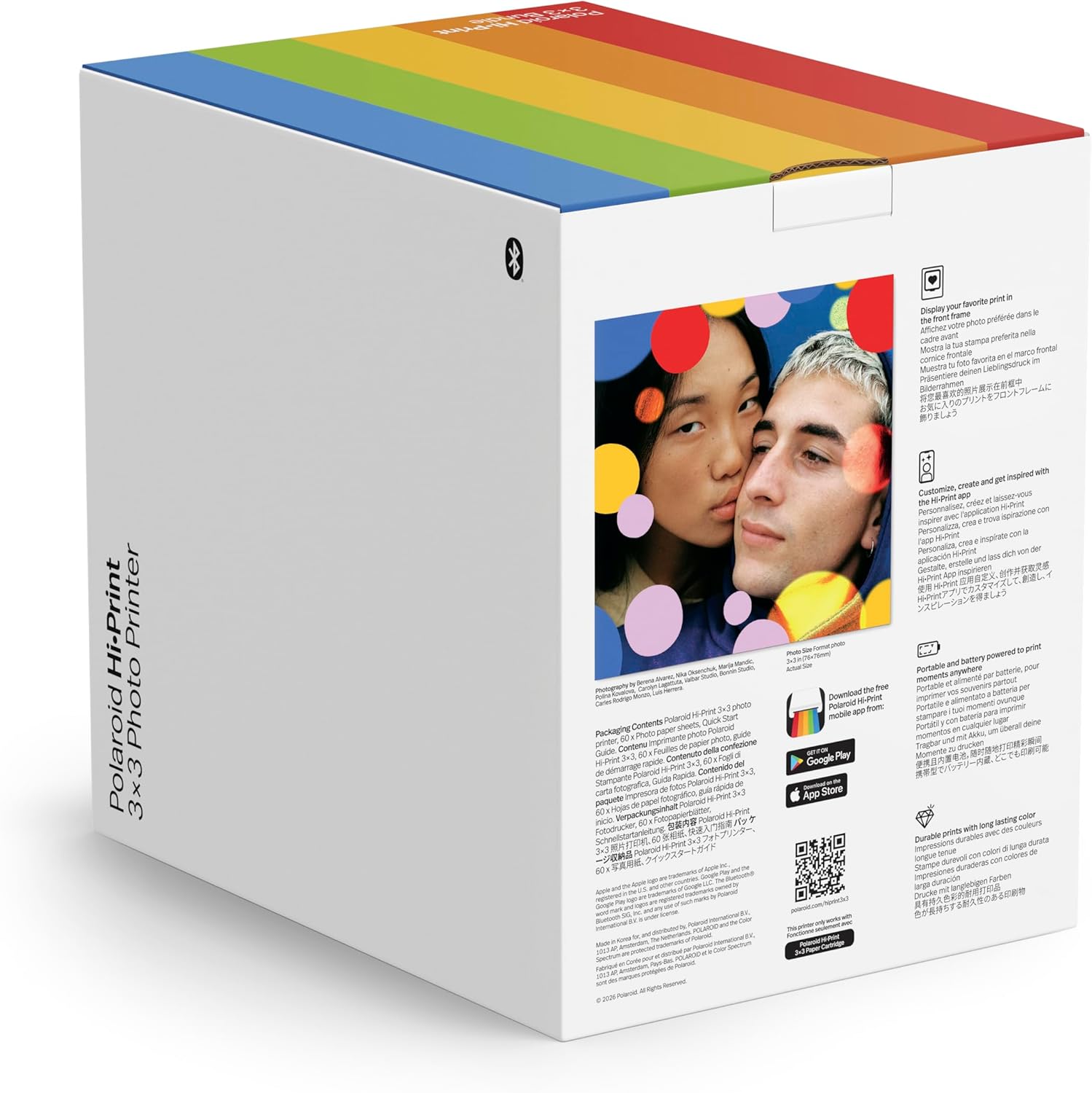Polaroid - Hi-Print 3X3 Pocket Printer + 60 Sheets