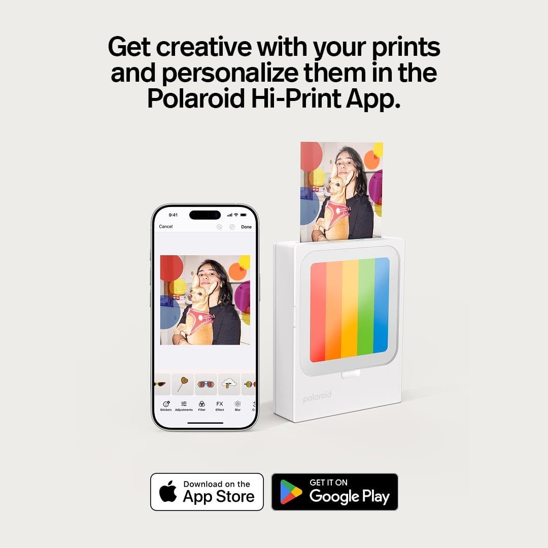 Polaroid - Hi-Print 3X3 Pocket Printer + 60 Sheets