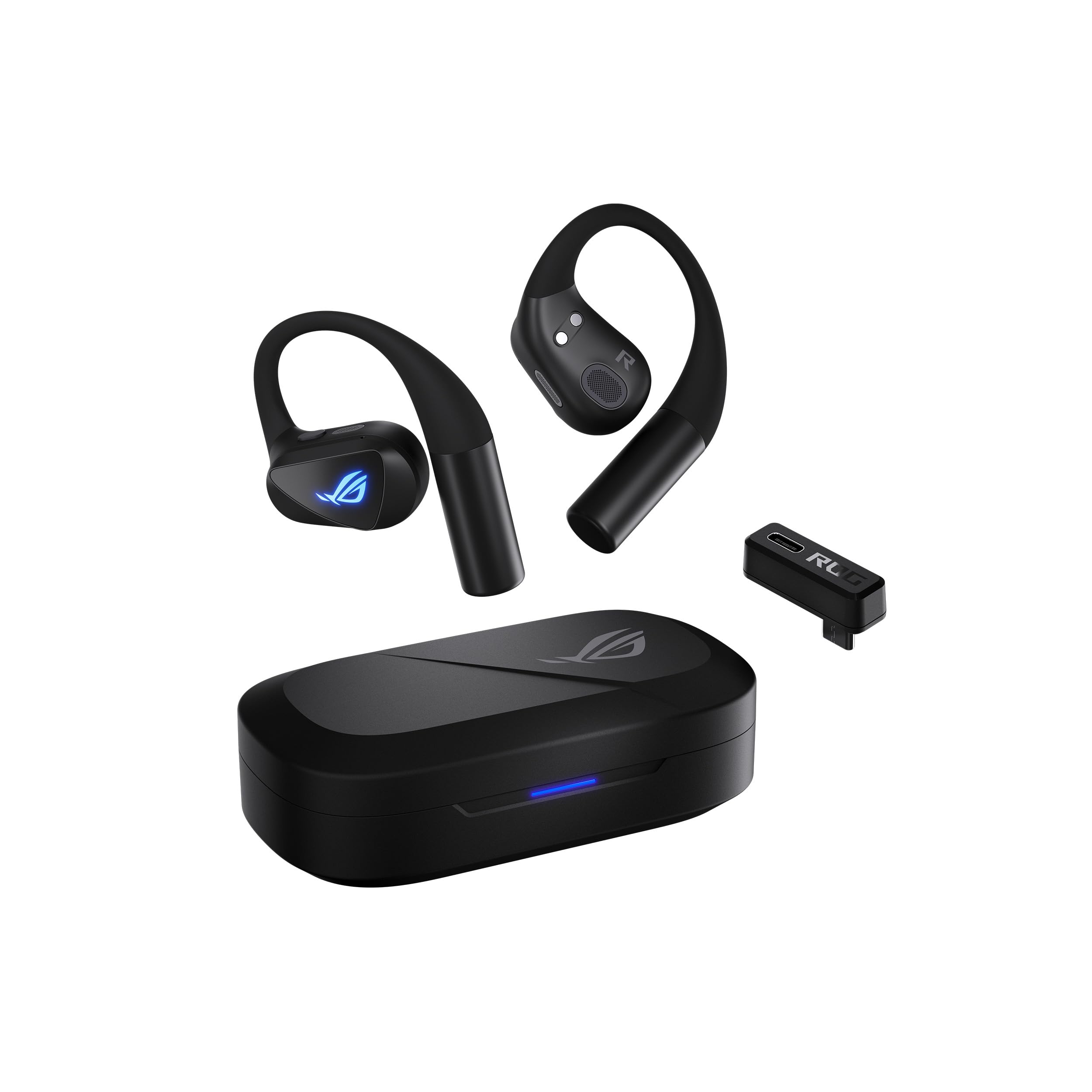 ASUS ROG Cetra Open Wireless Gaming Headset (2.4GHz and BT, ROG SpeedNova, 14.2mm DLC Coated Diaphragm Drivers, AI Noise Cancellation, 16h Playback, IPX5) - Black