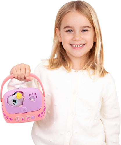Baby Paws Just Born Bunny – Interactive Newborn Pet Toy with Light-Up Heart, Accessories & Carry Case – Nurturing Play Toy for Kids