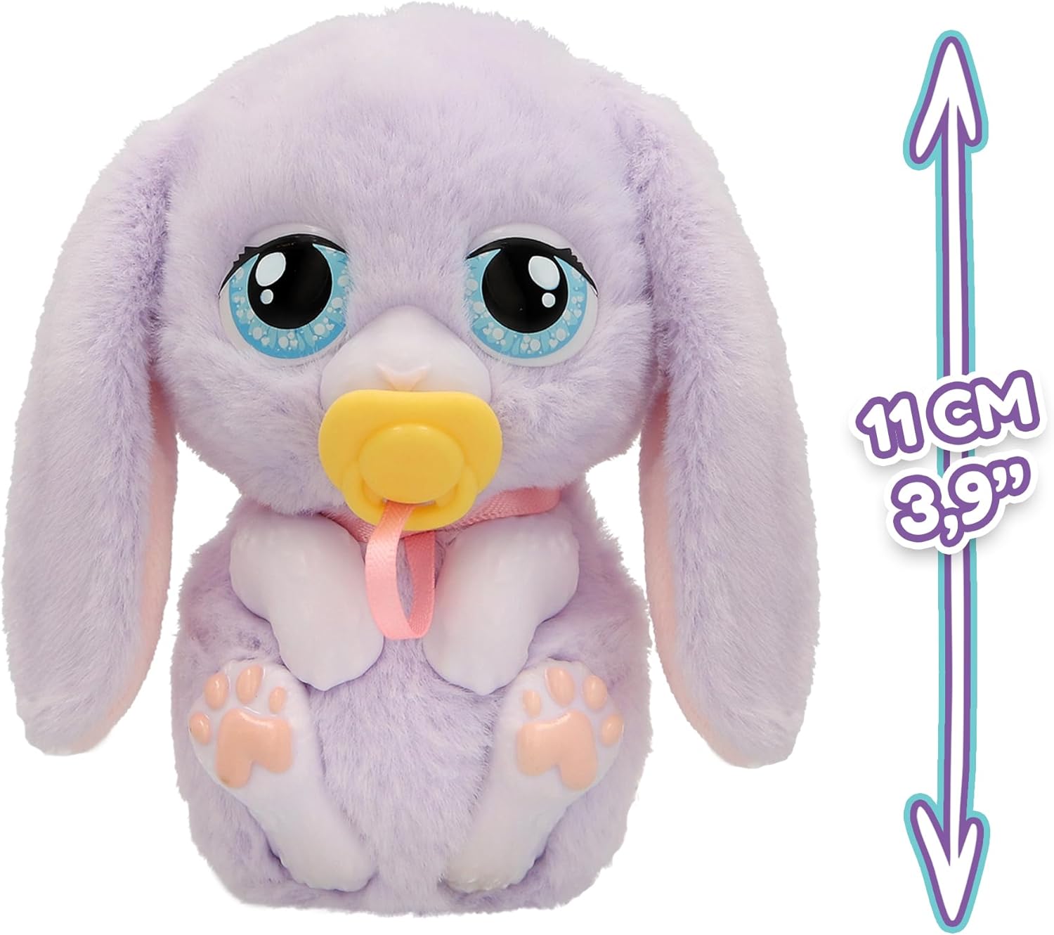Baby Paws Just Born Bunny – Interactive Newborn Pet Toy with Light-Up Heart, Accessories & Carry Case – Nurturing Play Toy for Kids