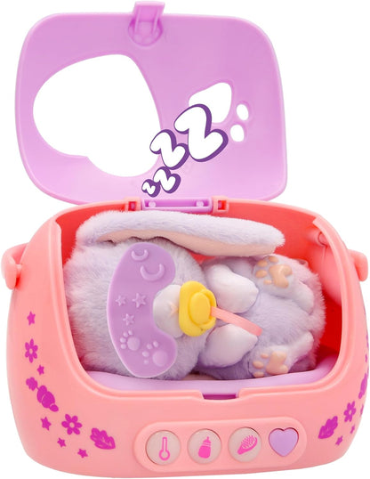 Baby Paws Just Born Bunny – Interactive Newborn Pet Toy with Light-Up Heart, Accessories & Carry Case – Nurturing Play Toy for Kids