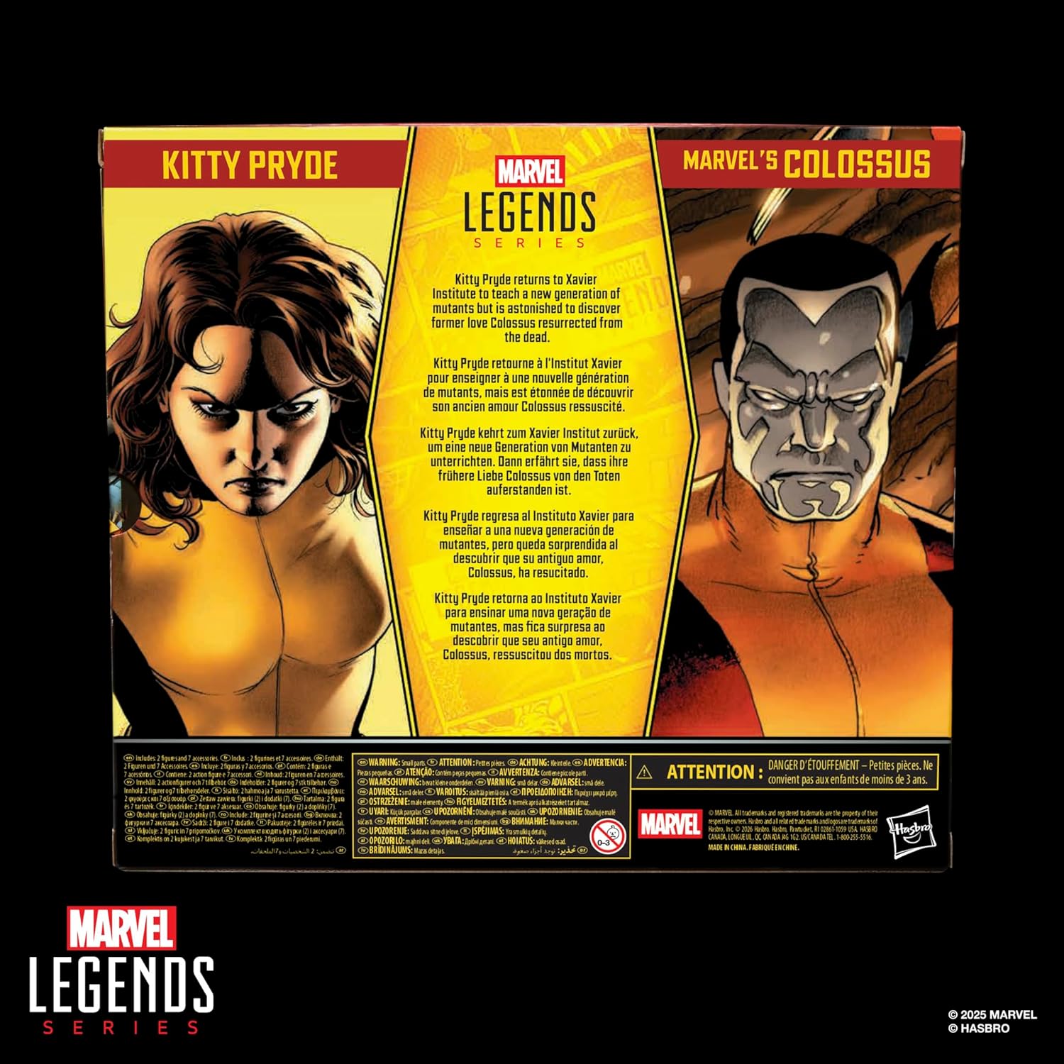 Marvel Legends Series X-Men Kitty Pryde & Marvel’s Colossus 2er-Pack, 2 von den Astonishing X-Men Comics inspirierte Action-Figuren zum Sammeln (Skala 15 cm