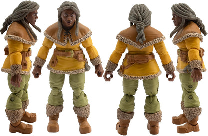 Boss Fight Studio Vitruvian H.A.C.K.S. Fantasy Series – Madam Ruskin, Dwarf Tavern Keeper Action Figure - Highly Articulated Collectible Figurine with Interchangeable Parts & Accessories - 1:18