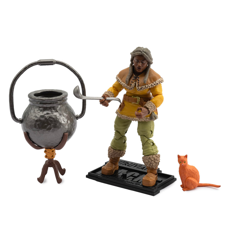 Boss Fight Studio Vitruvian H.A.C.K.S. Fantasy Series – Madam Ruskin, Dwarf Tavern Keeper Action Figure - Highly Articulated Collectible Figurine with Interchangeable Parts & Accessories - 1:18