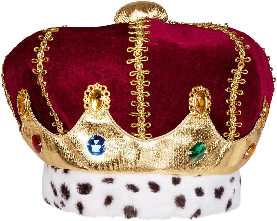Boland 36106 Majesty Hat Crown for Adults, Costume Accessory for Carnival and Theme Party, Fancy Dress Costumes, JGA Single, Boland 36106 Majesty Hat Crown for Adults, Costume Accessory for Carnival and Theme Party, Fancy Dress Costumes, JGA Single, Bolan