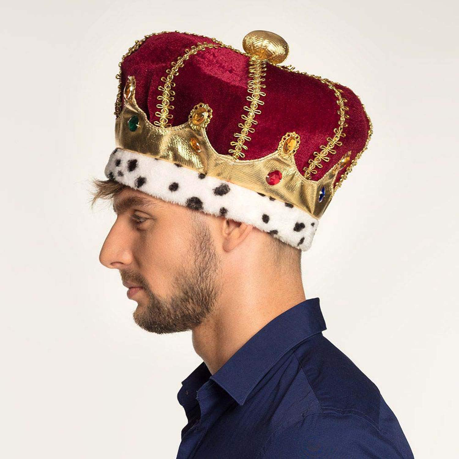 Boland 36106 Majesty Hat Crown for Adults, Costume Accessory for Carnival and Theme Party, Fancy Dress Costumes, JGA Single, Boland 36106 Majesty Hat Crown for Adults, Costume Accessory for Carnival and Theme Party, Fancy Dress Costumes, JGA Single, Bolan