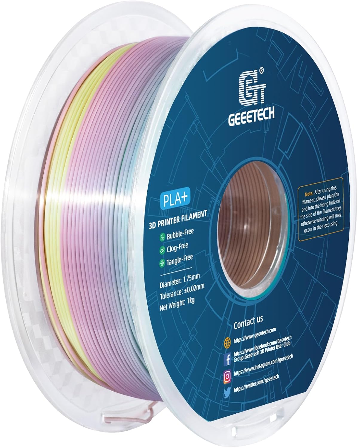 Geeetech - Pla Silk Rainbow Light (1.75Mm - 1Kg)