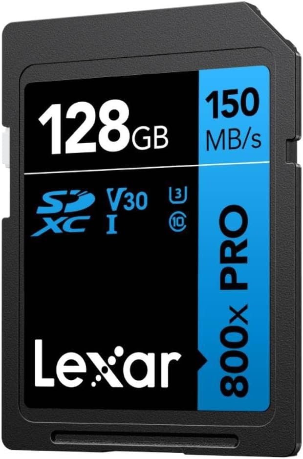 Lexar SDXC 800x Pro 128GB 150MB/s C10 V30 U3