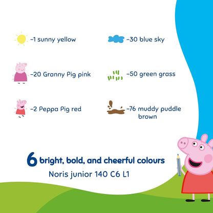 Staedtler – Peppa Pig Colouring Pencils – 6 Pcs Ass (140 C6 L1)