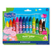 STAEDTLER Peppa Pig x Noris Junior Jumbo Wax Crayons for Large-Area Colouring - 12 Assorted Colours - for Kids Aged 2+ Years - Pack of 12, 224 C12 L1