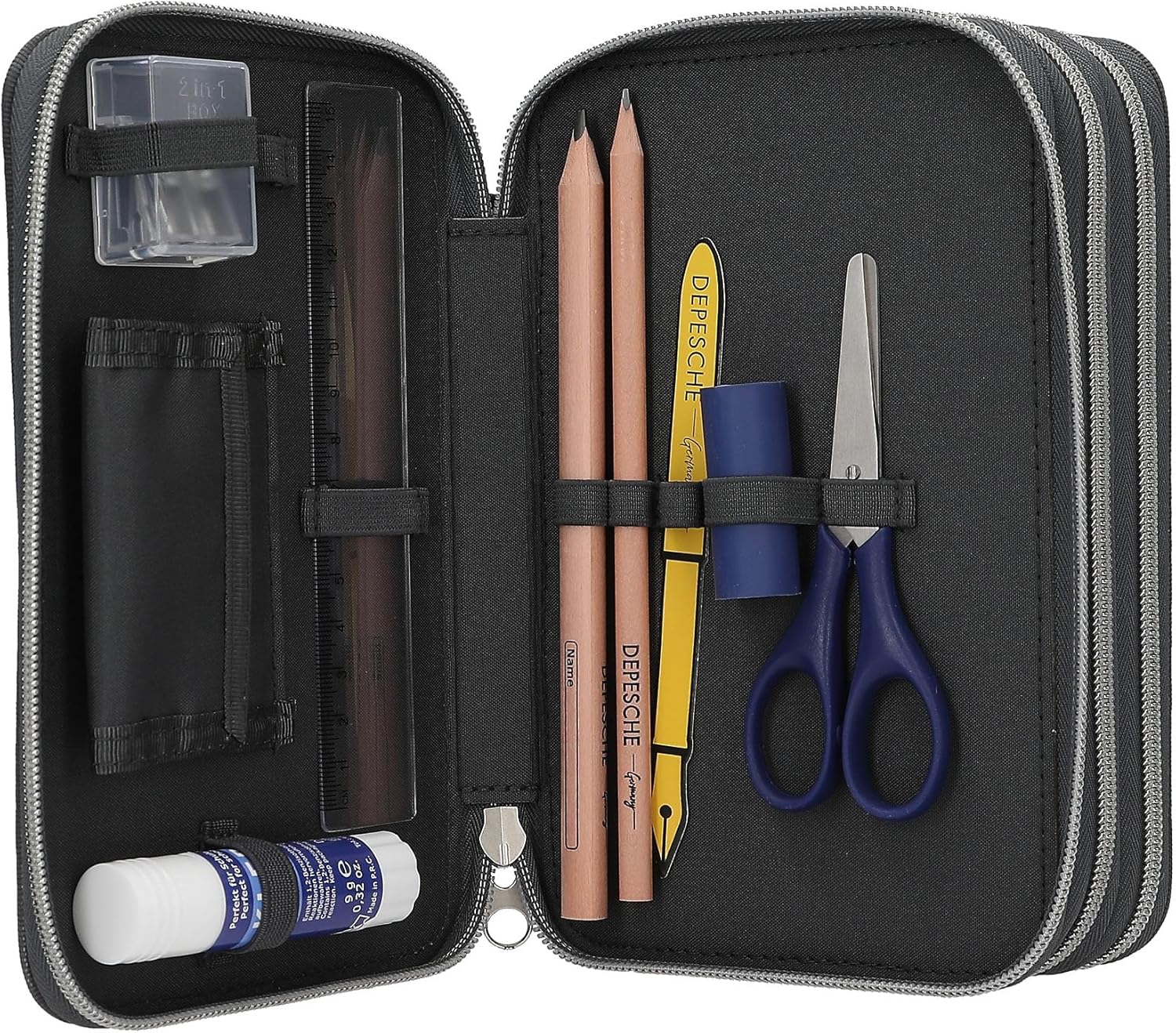 Dino World - Triple Pencil Case With Led Drone (0413981)