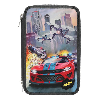 Dino World - Triple Pencil Case With Led Drone (0413981)