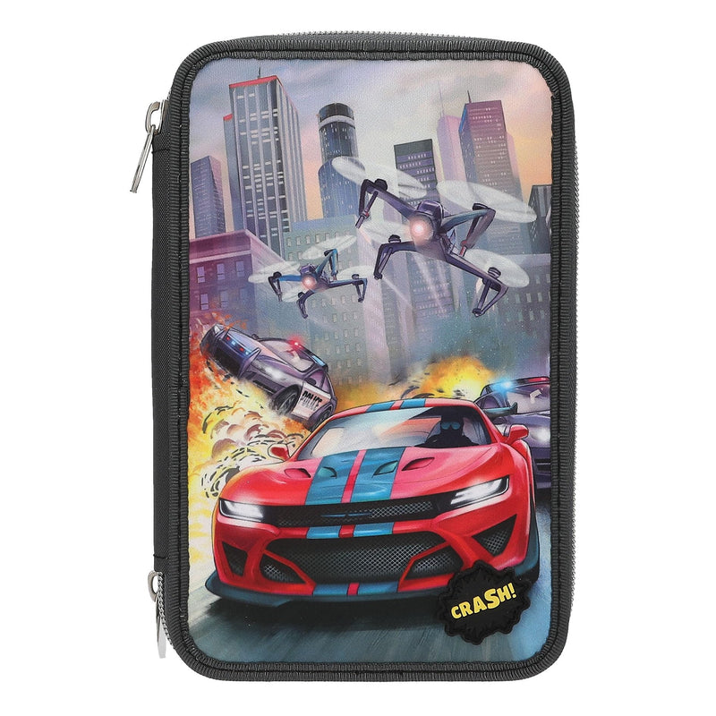 Dino World - Triple Pencil Case With Led Drone (0413981)