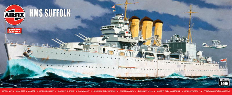 Airfix A03203V HMS Suffolk Classic vintage Model Building kit