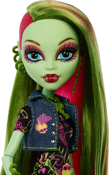 Monster High Boo-riginal Creeproduction Doll, Venus McFlytrap Collectible Reproduction with Doll Stand, Diary, and Pet Chewlian, JHK58