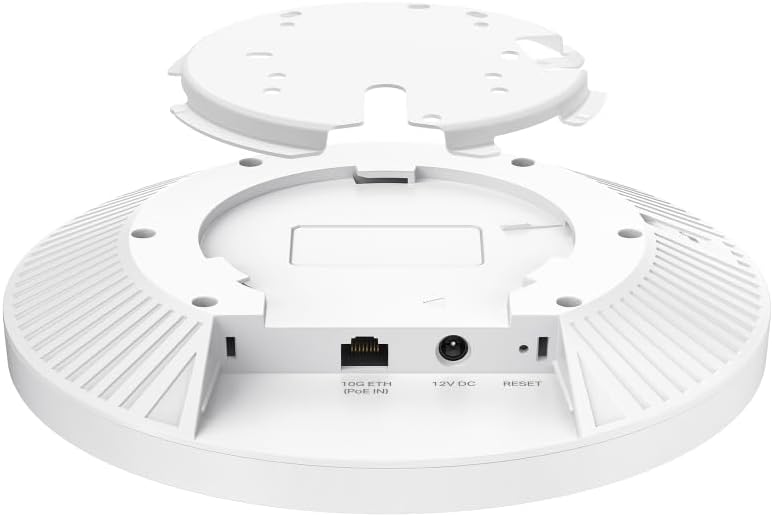 TP-Link EAP787 WiFi 7 Wireless Access Point, BE12000 Tri-Band 10G PoE+ Access Points, 6GHz Ceiling/Wall Mount AP, 320MHz, Seamless Roaming, Omada Mesh, Up to 510+ Devices, Enterprise Business Wi-Fi