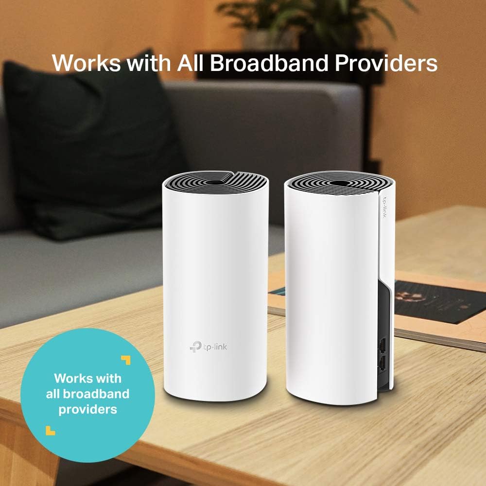 TP-Link Deco M4(2-pack) AC1200Mbps Whole Home Mesh WiFi System, Seamless & Speedy WiFi Extender Booster, Up to 2800 ft² Coverage, Work with Amazon Alexa, Router and Internet Booster Replacement
