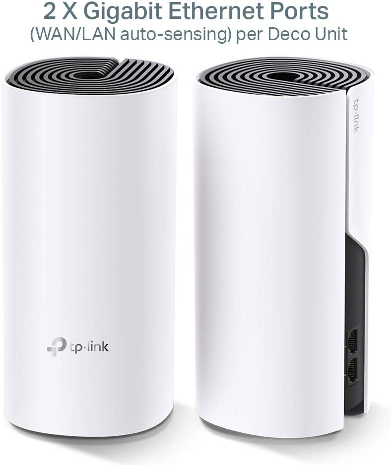 TP-Link Deco M4(2-pack) AC1200Mbps Whole Home Mesh WiFi System, Seamless & Speedy WiFi Extender Booster, Up to 2800 ft² Coverage, Work with Amazon Alexa, Router and Internet Booster Replacement