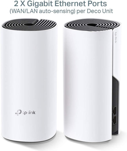 TP-Link Deco M4(2-pack) AC1200Mbps Whole Home Mesh WiFi System, Seamless & Speedy WiFi Extender Booster, Up to 2800 ft² Coverage, Work with Amazon Alexa, Router and Internet Booster Replacement