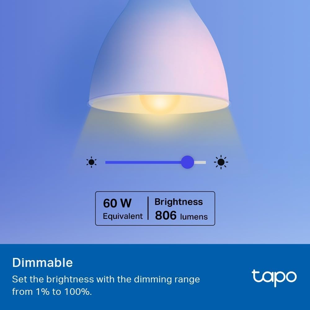 Tapo L530B - Led Light Bulb - B22 - 8.7 W (Equivalent 60 W) - Class F - 16 Million Colours - 2500-6500 K