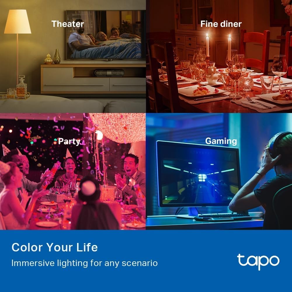 Tapo L530B - Led Light Bulb - B22 - 8.7 W (Equivalent 60 W) - Class F - 16 Million Colours - 2500-6500 K