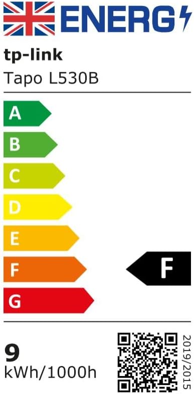 Tapo L530B - Led Light Bulb - B22 - 8.7 W (Equivalent 60 W) - Class F - 16 Million Colours - 2500-6500 K