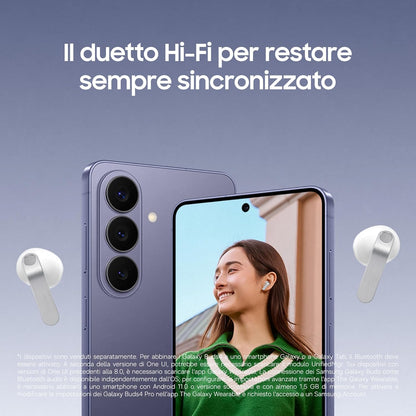 Samsung Galaxy Buds4 Black, Auricolari Bluetooth Wireless, Equalizzatore Adattivo, Chiamate Cristalline, Audio a 360°, ANC, Controllo Adattivo del Rumore, Galaxy AI con Comandi Vocali