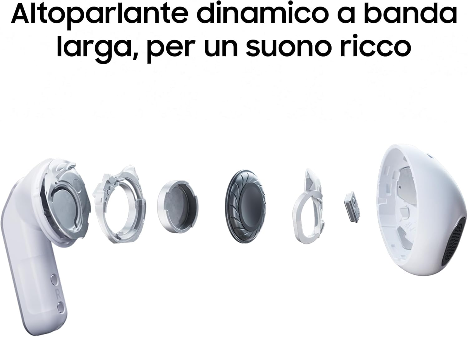 Samsung Galaxy Buds4 Black, Auricolari Bluetooth Wireless, Equalizzatore Adattivo, Chiamate Cristalline, Audio a 360°, ANC, Controllo Adattivo del Rumore, Galaxy AI con Comandi Vocali