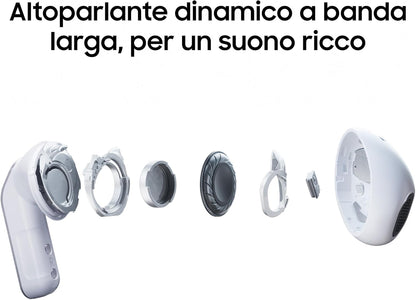 Samsung Galaxy Buds4 Black, Auricolari Bluetooth Wireless, Equalizzatore Adattivo, Chiamate Cristalline, Audio a 360°, ANC, Controllo Adattivo del Rumore, Galaxy AI con Comandi Vocali