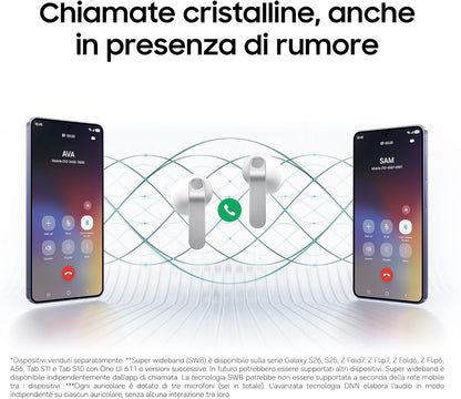 Samsung Galaxy Buds4 Black, Auricolari Bluetooth Wireless, Equalizzatore Adattivo, Chiamate Cristalline, Audio a 360°, ANC, Controllo Adattivo del Rumore, Galaxy AI con Comandi Vocali