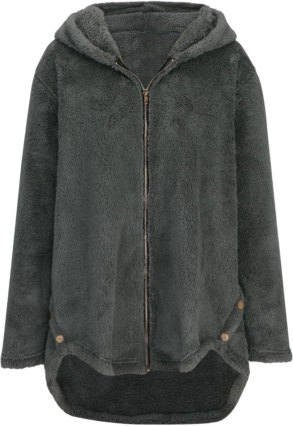 Plus Size Long Winter Coats Coats and Jackets Fall Jackets 2024 Trendy with Hood Long Sweater Coats for Women, Gray, Large