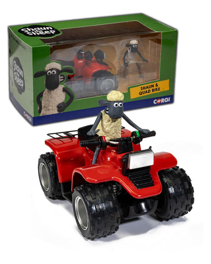 Corgi CC81001 Shaun the Sheep - Shaun Quad Bike Die-Cast Model, Collectible Character Models with Quadbike, Diecast Model Vehicles for Kids and Collectors