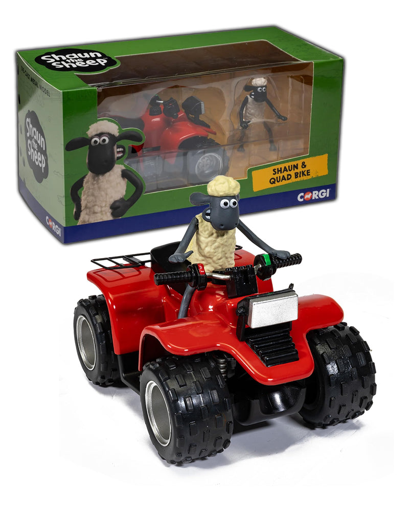 Corgi CC81003 Shaun the Sheep - Bitzer Quad Bike Die-Cast Model, Collectible Character Models with Quadbike, Diecast Model Vehicles for Kids and Collectors
