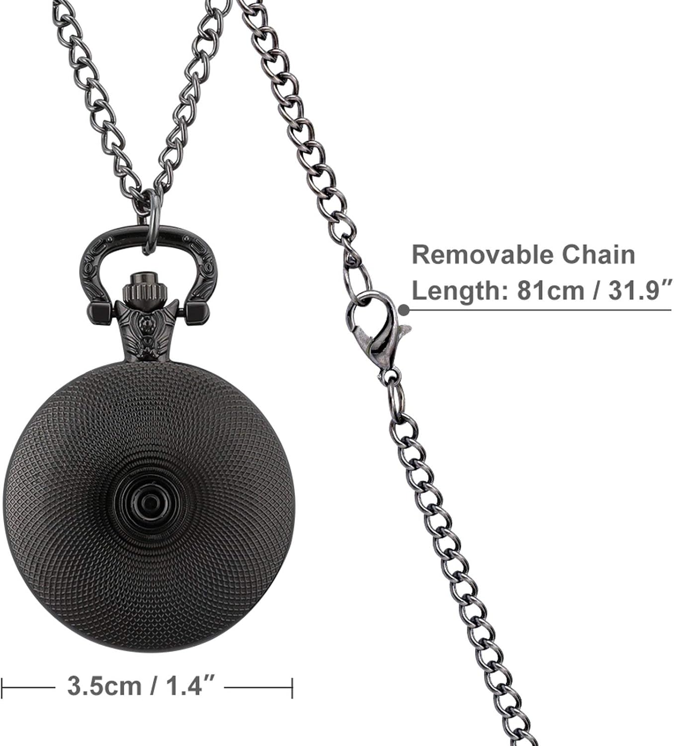Cute Seal Alloy Clock Vintage Pocket Watch Cute Hang Watches Pendent Necklace