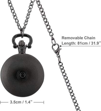 Cute Seal Alloy Clock Vintage Pocket Watch Cute Hang Watches Pendent Necklace