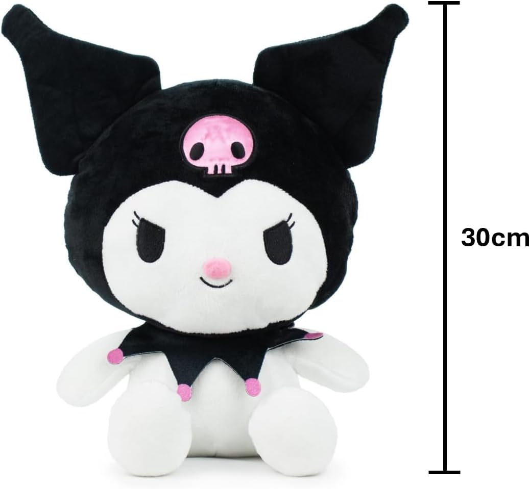 Hello Kitty Kuromi Plush, 30cm Soft Toy, Cute Kuromi Character Doll, Official Licensed Sanrio Merchandise, for Fans, Collectors and Children, Suitable for Ages 4+