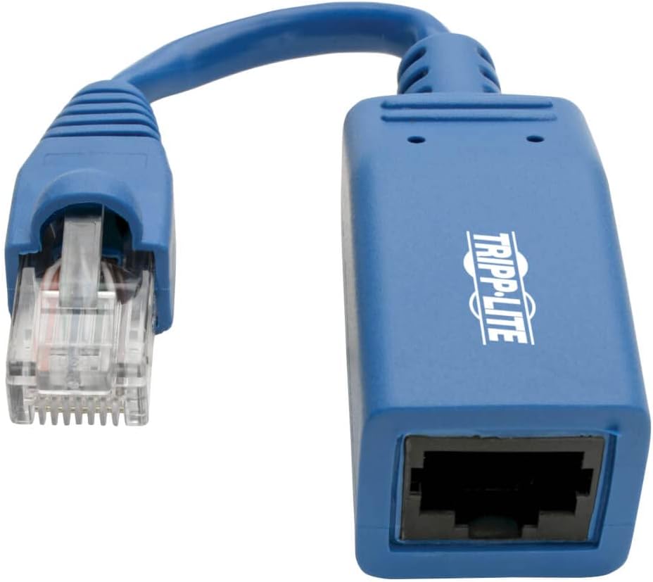 Tripp Lite Adaptador de Cable de Consola Rollover Cisco , (M/H) - RJ45 a RJ45, Azul, 127 mm  - Cable de red ((M/H) - RJ45 a RJ45, Azul, 127 mm , 0,127 m, Cat6, RJ-45, RJ-45, Azul
