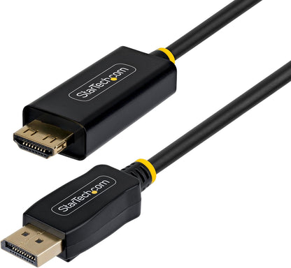 StarTech Cavo Adattatore DisplayPort a HDMI da 2 m con Connettori a Presa Rinforzata, 4K 60Hz, HDR, Convertitore Unidirezionale DP a HDMI per Lenovo, Dell, HP
