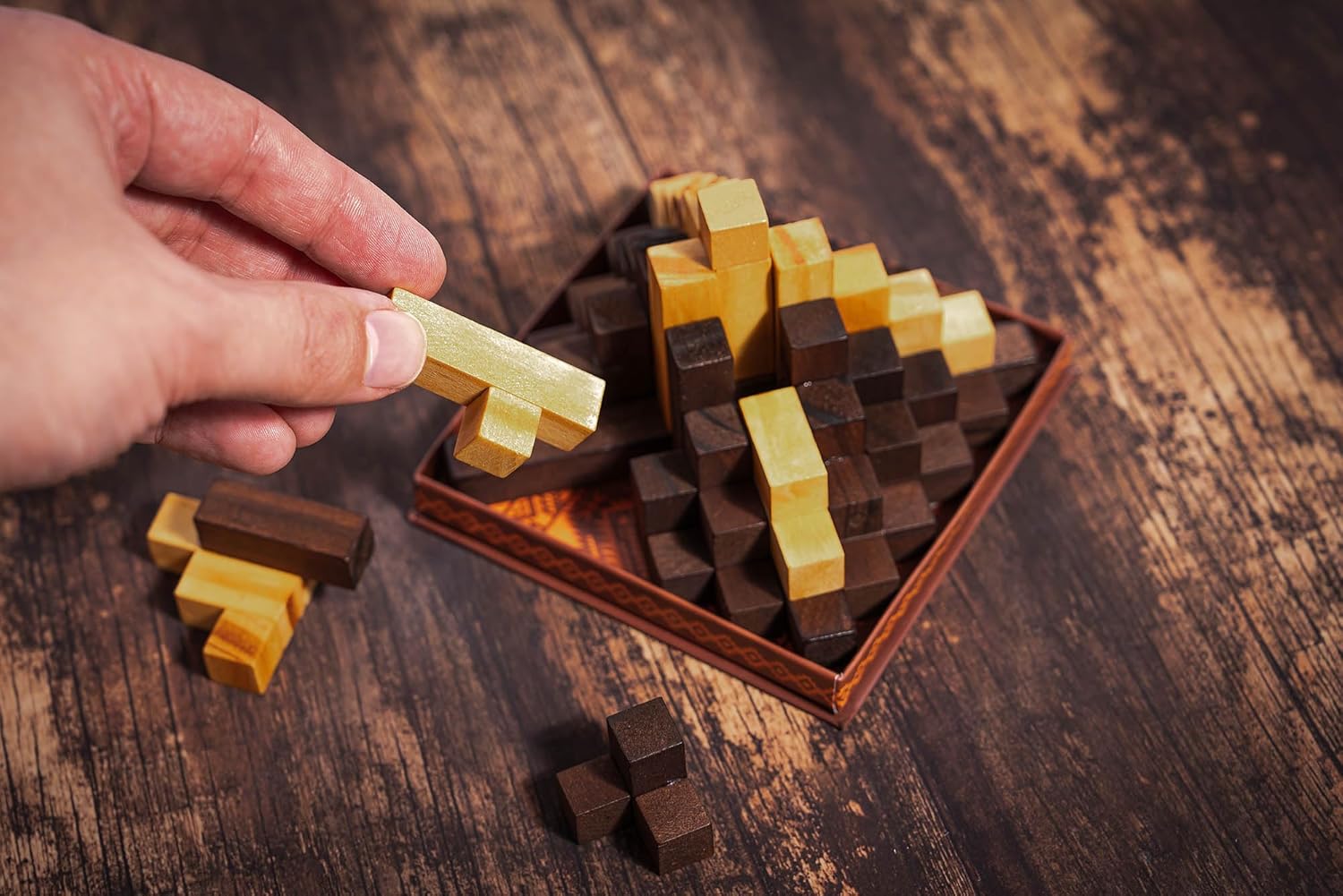 Professor Puzzle Myths & Legends El Dorado | Wooden Brainteaser Inspired by South American Myth | Build the Golden Temple | Mechanical Puzzle Gift for Adults & Teens