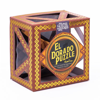 Professor Puzzle Myths & Legends El Dorado | Wooden Brainteaser Inspired by South American Myth | Build the Golden Temple | Mechanical Puzzle Gift for Adults & Teens