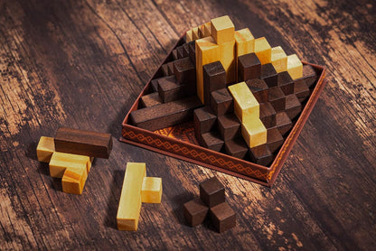 Professor Puzzle Myths & Legends El Dorado | Wooden Brainteaser Inspired by South American Myth | Build the Golden Temple | Mechanical Puzzle Gift for Adults & Teens