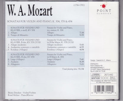 Mozart - Sonatas for Violin and Piano K. 304, 378 & 454