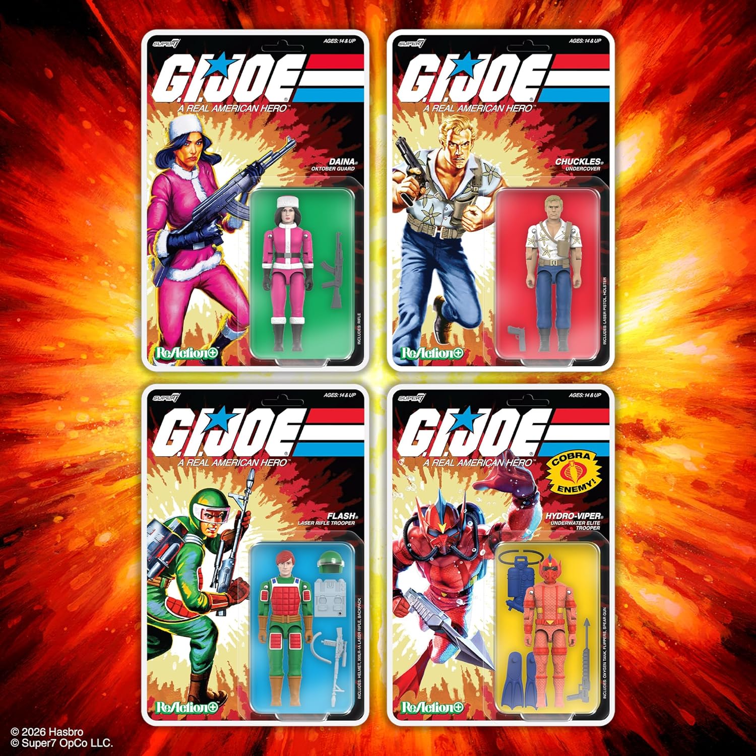 Super7 G.I. Joe Reaction+ Wave 07 Figurine d'action Daina (Dessin animé